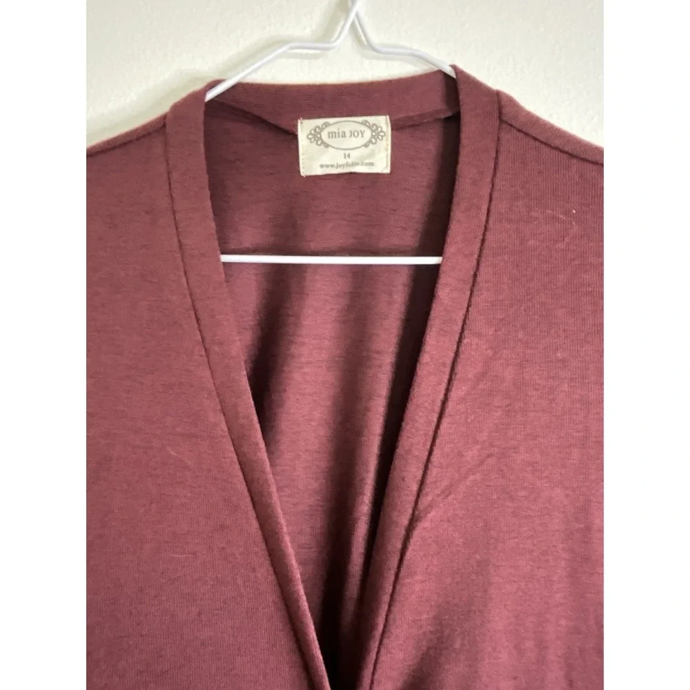 Joyfolie Mia‎ Joy Maroon Cardigan and Pants Set Luxury Lightweight Girls Size 14